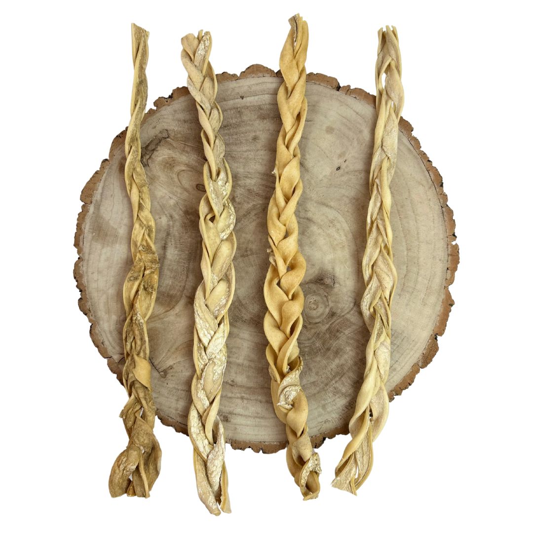 XL 50cm Beef Skin Braided - 15 Pack