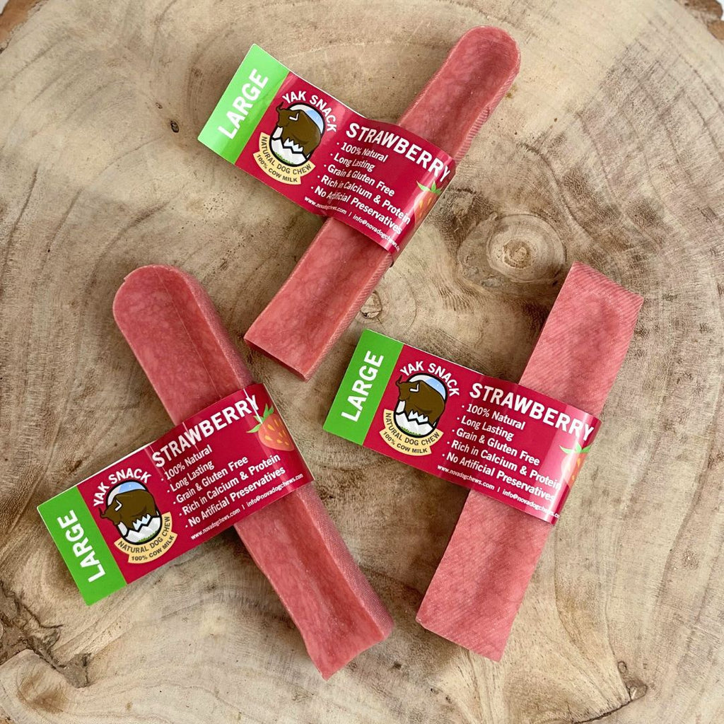 Yak Chews Strawberry - 2 Sizes Available